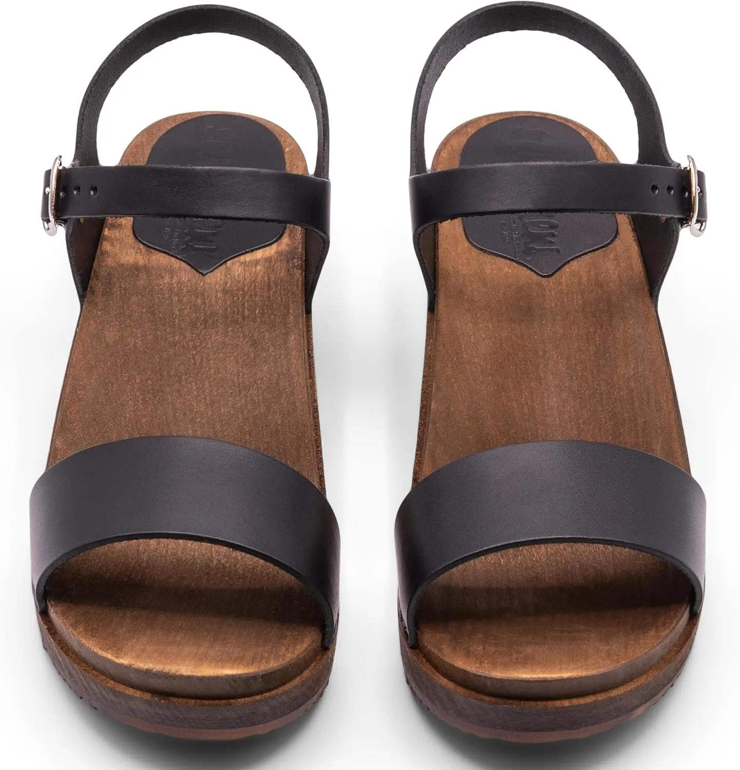 Sandgrens Handmade Swedish Wood Clogs for Women, Low Heel Sandals | Vienna Low