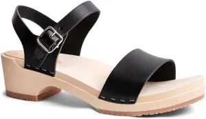 Sandgrens Handmade Swedish Wood Clogs for Women, Low Heel Sandals | Vienna Low