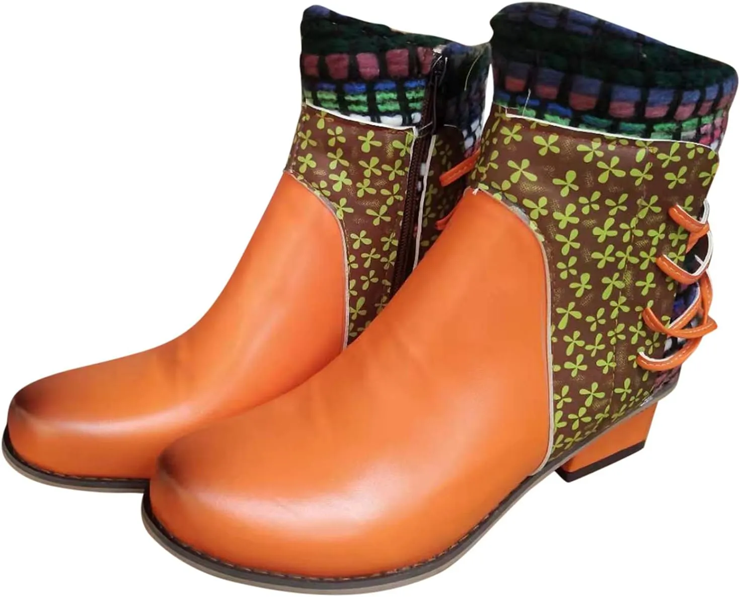 SBGMoSJ Black Wedge Ankle Boots for Women White Ankle Boots Wide Foot Womens Brown Ankle Boots Comfortable Ankle Leather Cowboy Boots for Women Dark Brown Ankle Boot Women Comfort
