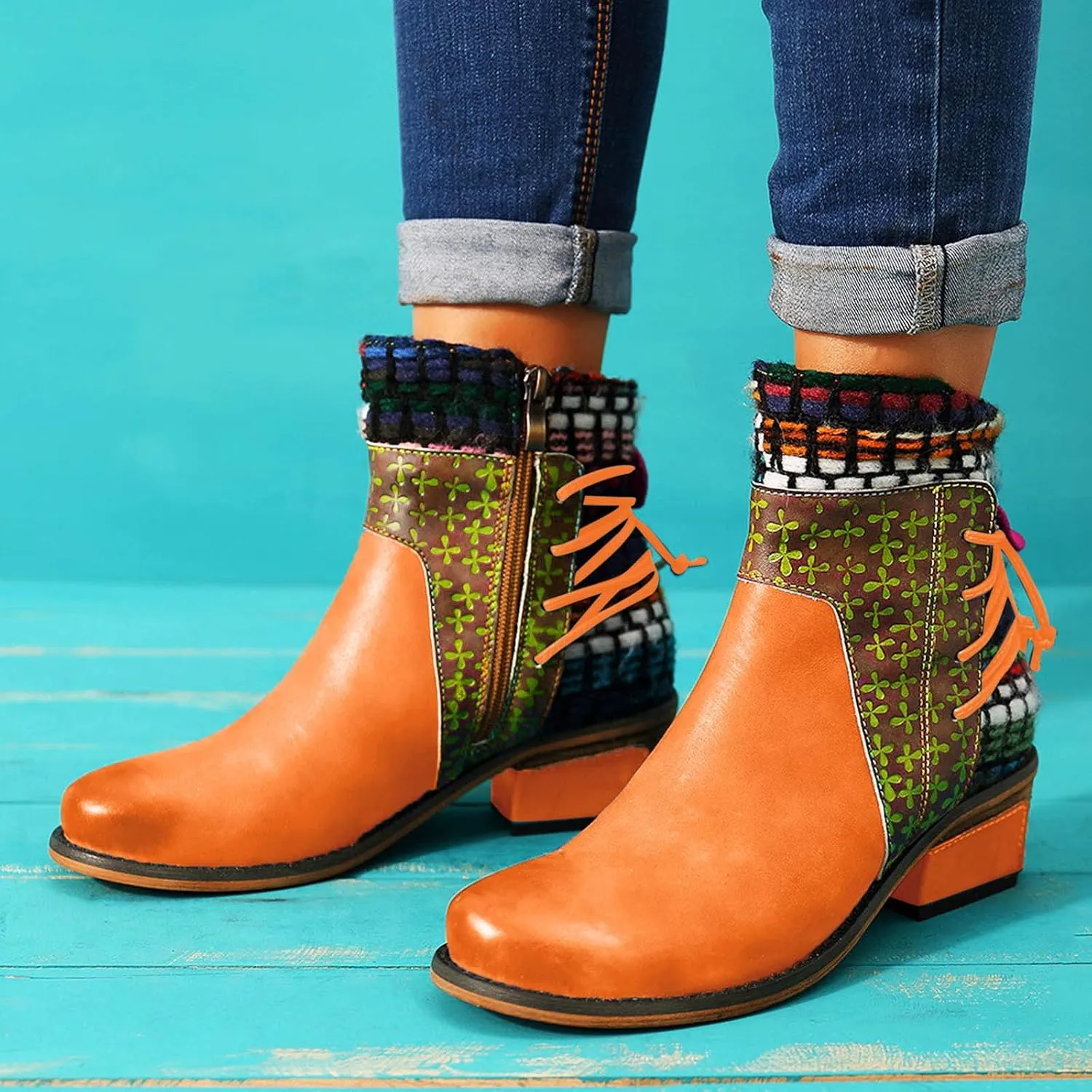 SBGMoSJ Black Wedge Ankle Boots for Women White Ankle Boots Wide Foot Womens Brown Ankle Boots Comfortable Ankle Leather Cowboy Boots for Women Dark Brown Ankle Boot Women Comfort