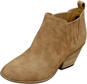 SBGMoSJ Women's Leather Ankle Boots Shoes Zipper Winter Booties White Ankle Boots for Women Wide Blowfish Grey Booties Women Ankle Boots with Heel Women Booties Low Heel Womens White Western Boots