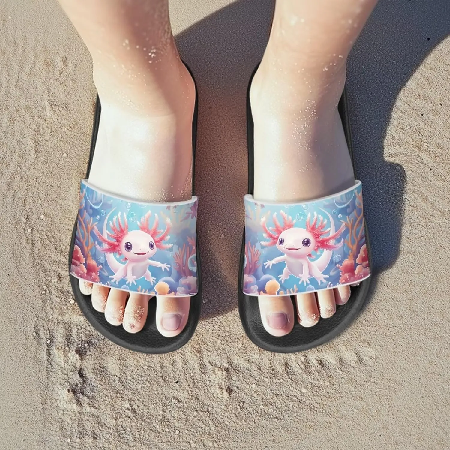 Shark Kids Slide Sandals Quick Drying Pool Slides for Boys Girls
