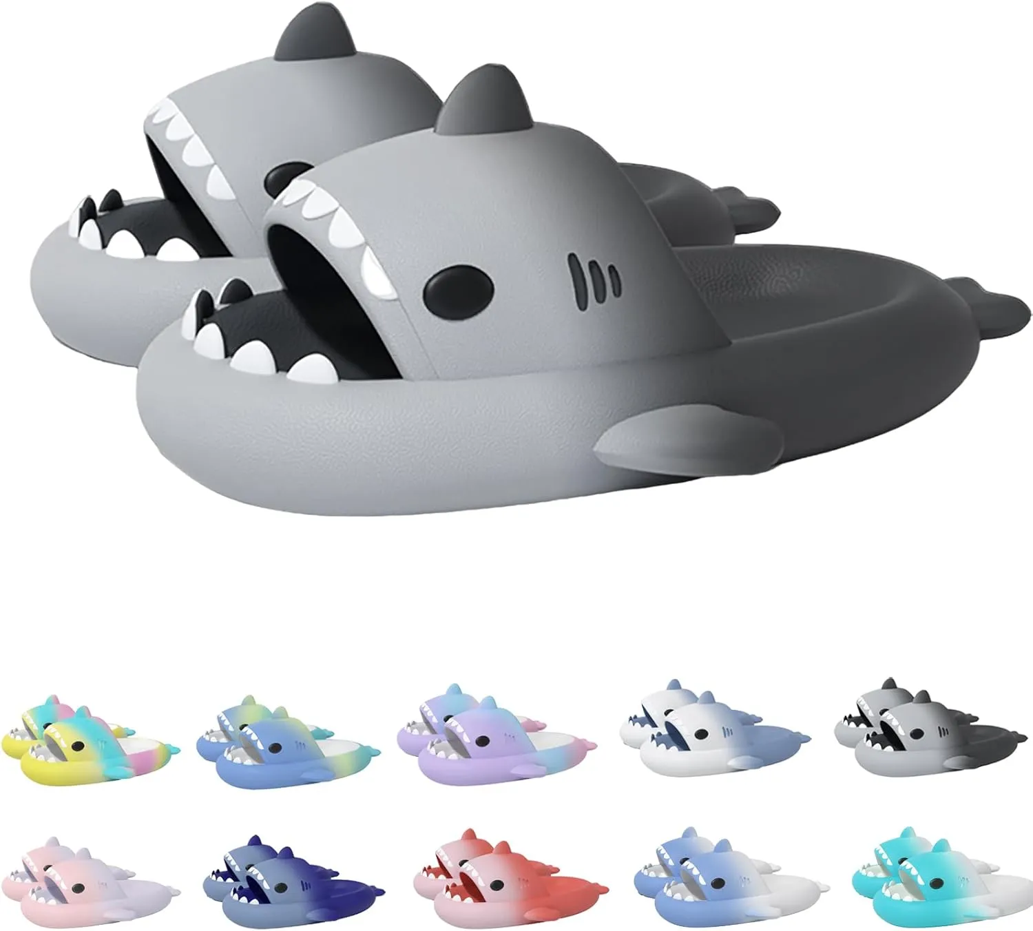 Shark Slides Shark Slippers, Summer Beach Slippers Indoor Slippers Bathroom Slippers Lightweight Non-slip Sandals for Women and Men