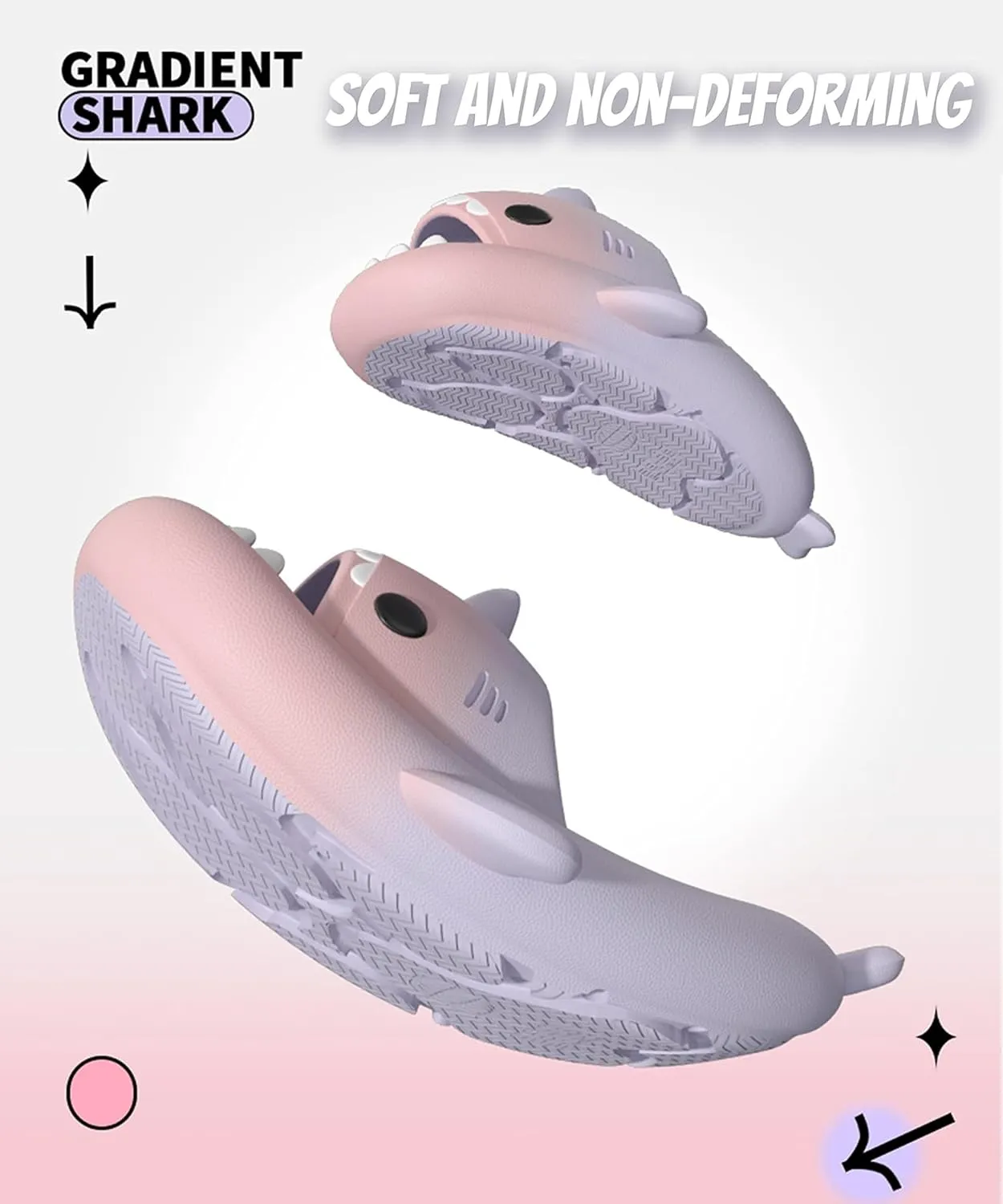 Shark Slides Shark Slippers, Summer Beach Slippers Indoor Slippers Bathroom Slippers Lightweight Non-slip Sandals for Women and Men