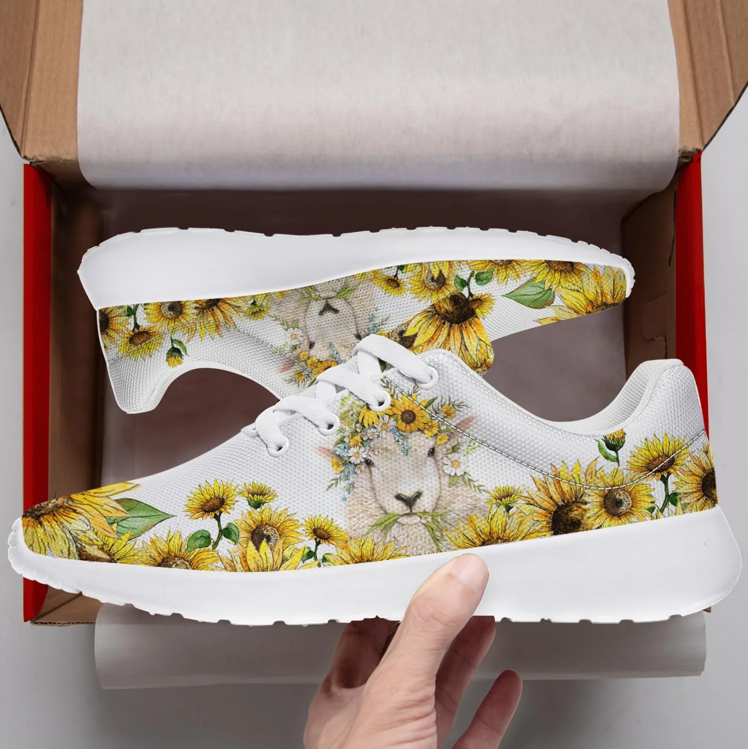 Sheep Sneakers for Women Men Running Shoes Cute Animal Tennis Shoes Sheeep Gifts for Women Men