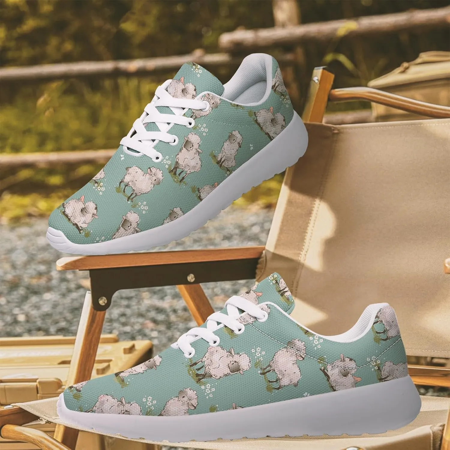 Sheep Sneakers for Women Men Running Shoes Cute Animal Tennis Shoes Sheeep Gifts for Women Men