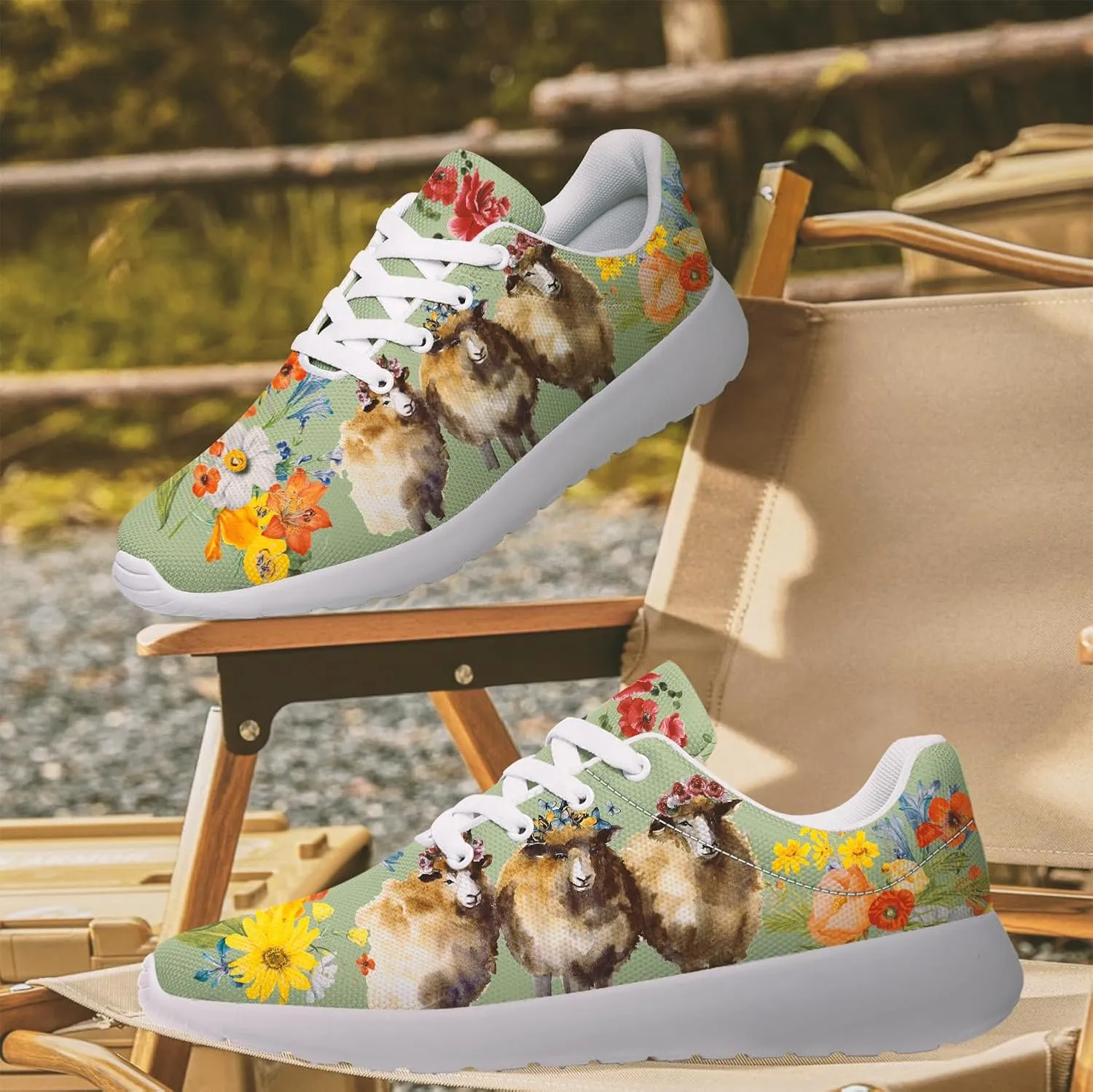 Sheep Sneakers for Women Men Running Shoes Cute Animal Tennis Shoes Sheeep Gifts for Women Men