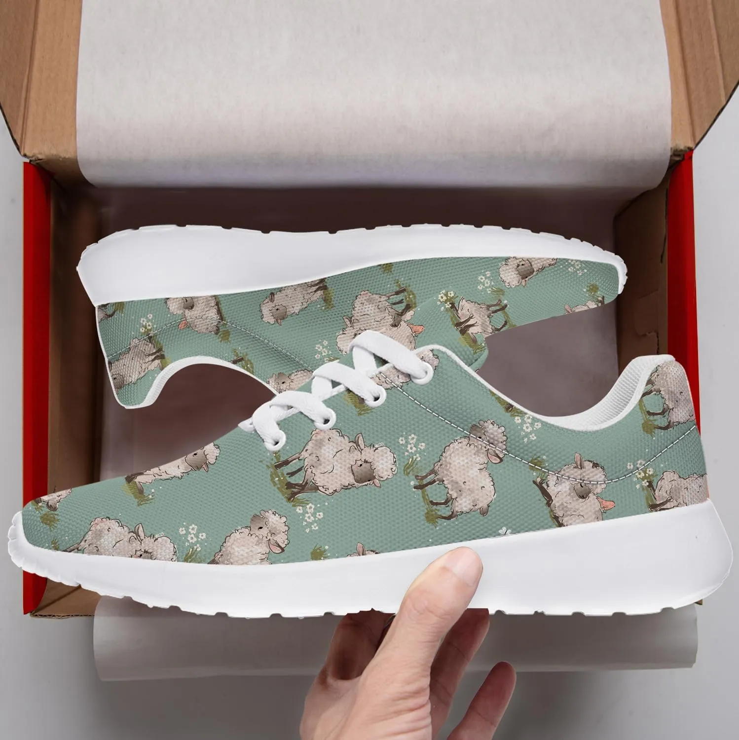 Sheep Sneakers for Women Men Running Shoes Cute Animal Tennis Shoes Sheeep Gifts for Women Men