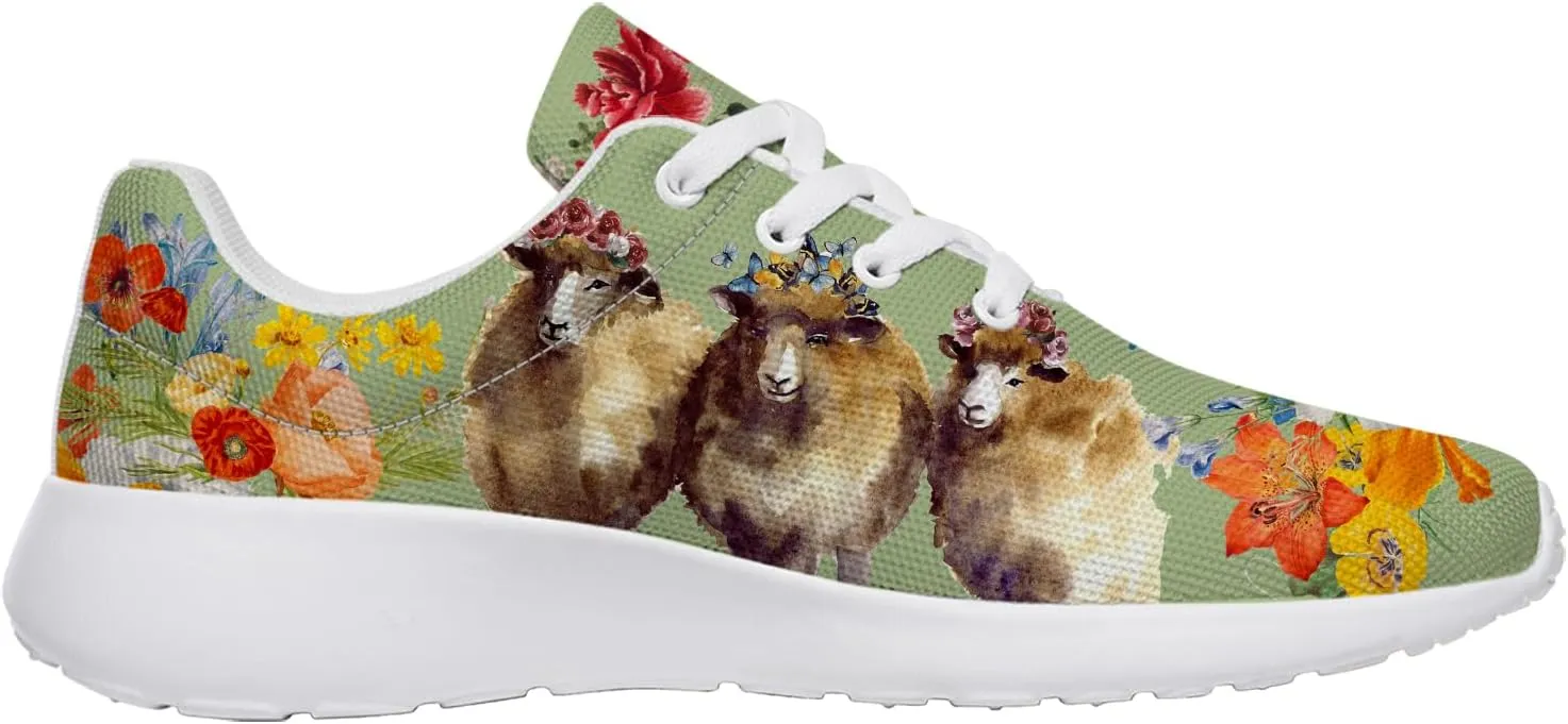 Sheep Sneakers for Women Men Running Shoes Cute Animal Tennis Shoes Sheeep Gifts for Women Men