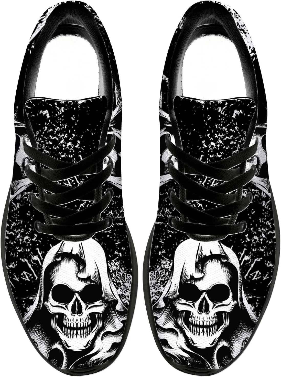 Skull Shoes for Women Men Running Shoes Lightweight Tennis Sneakers Gifts for Him Her