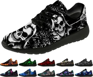 Skull Shoes for Women Men Running Shoes Lightweight Tennis Sneakers Gifts for Him Her
