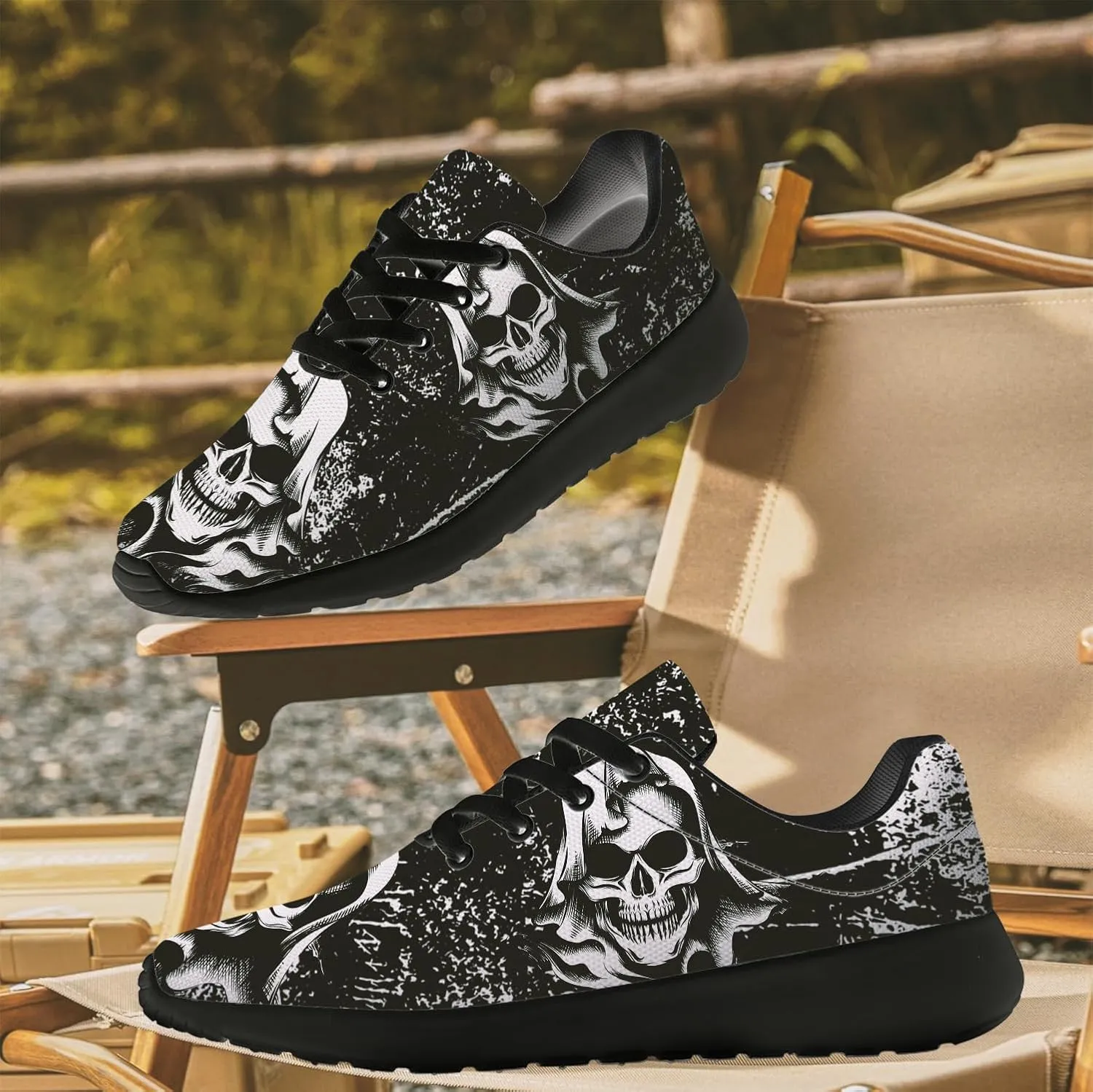 Skull Shoes for Women Men Running Shoes Lightweight Tennis Sneakers Gifts for Him Her