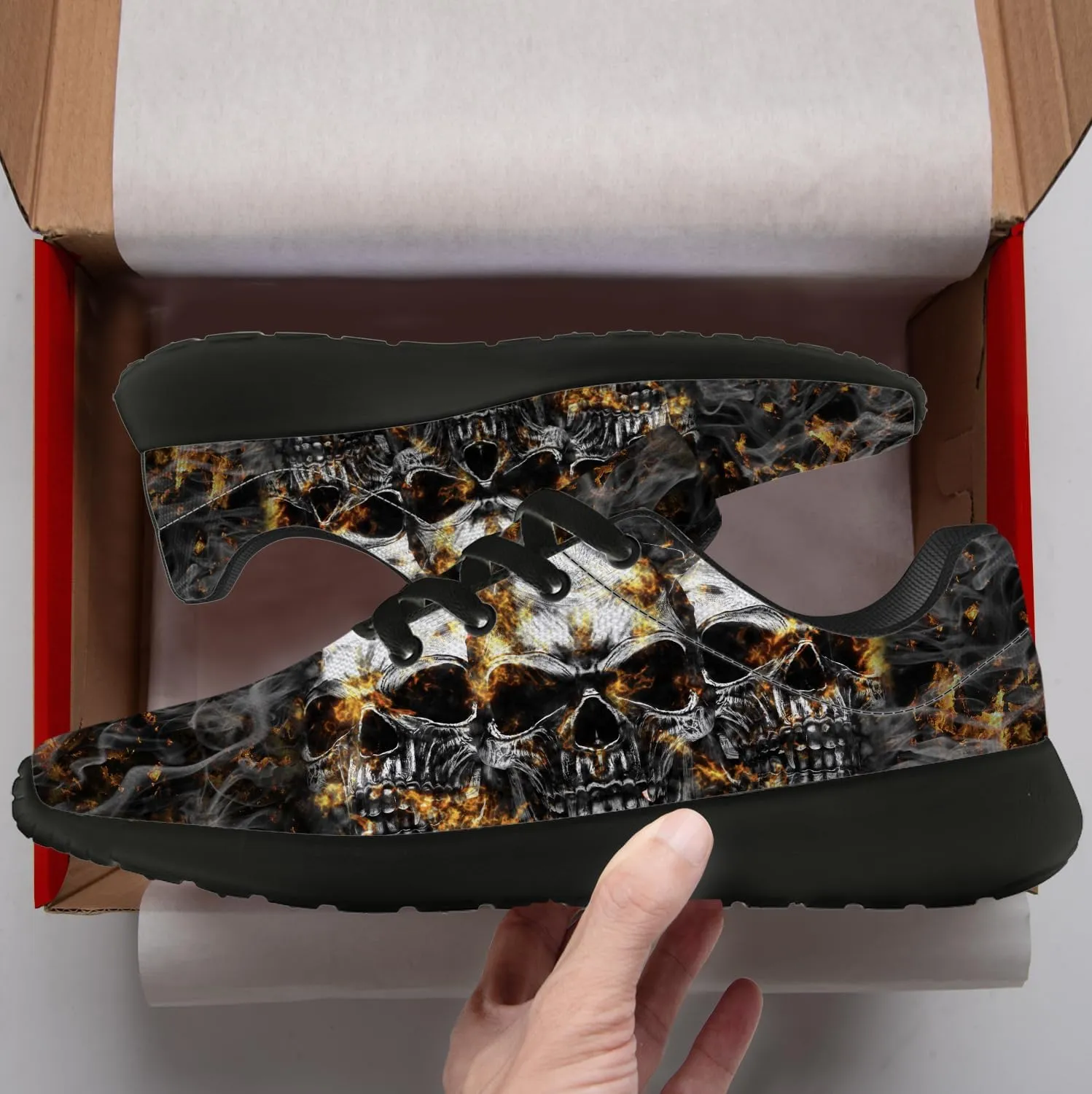 Skull Shoes for Women Men Running Shoes Lightweight Tennis Sneakers Gifts for Him Her