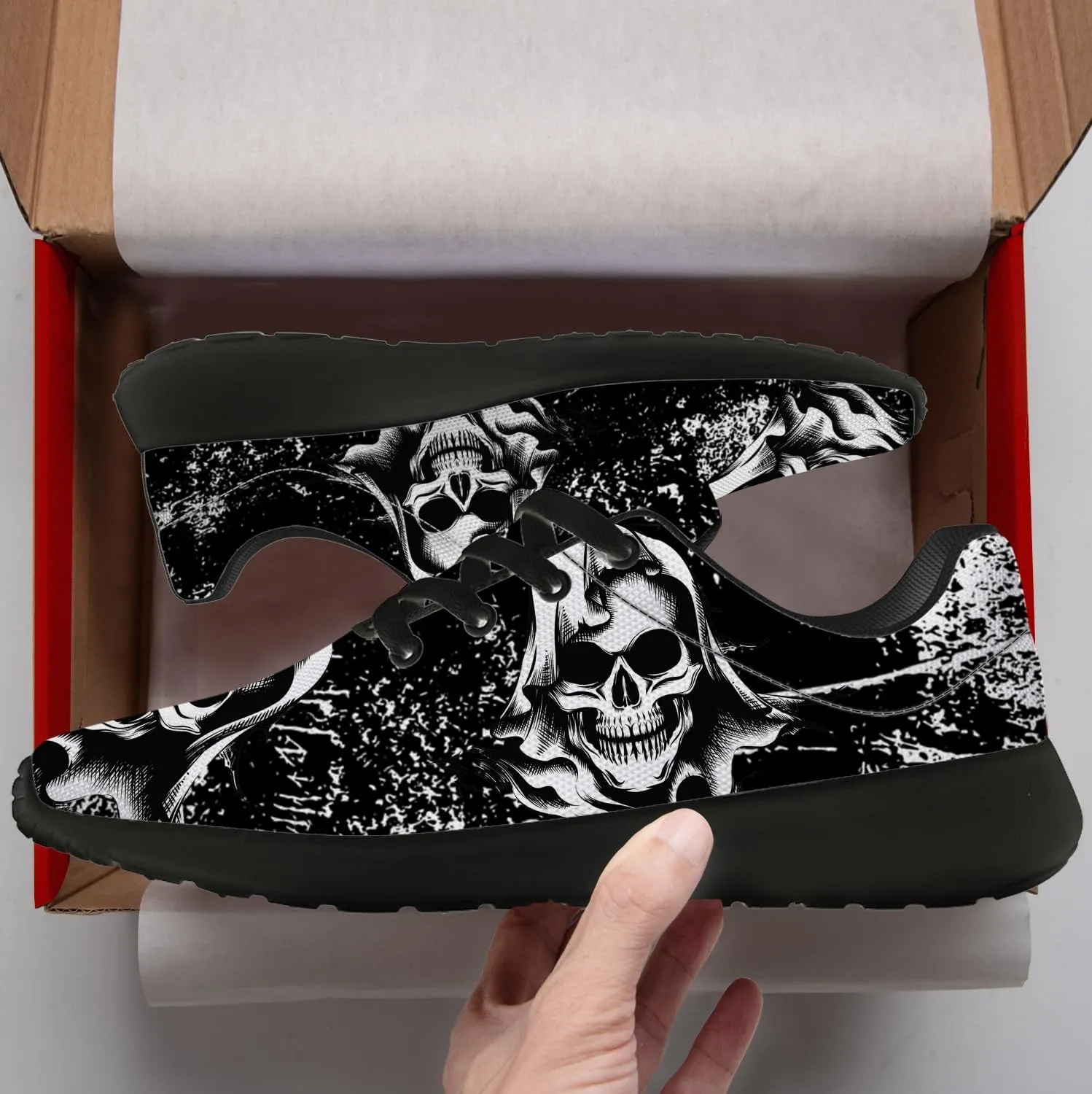 Skull Shoes for Women Men Running Shoes Lightweight Tennis Sneakers Gifts for Him Her
