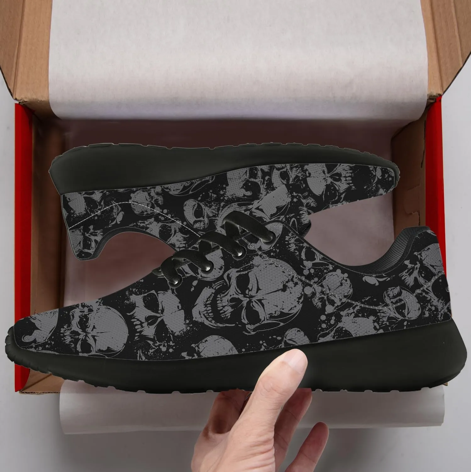 Skull Shoes for Women Men Running Shoes Lightweight Tennis Sneakers Gifts for Him Her