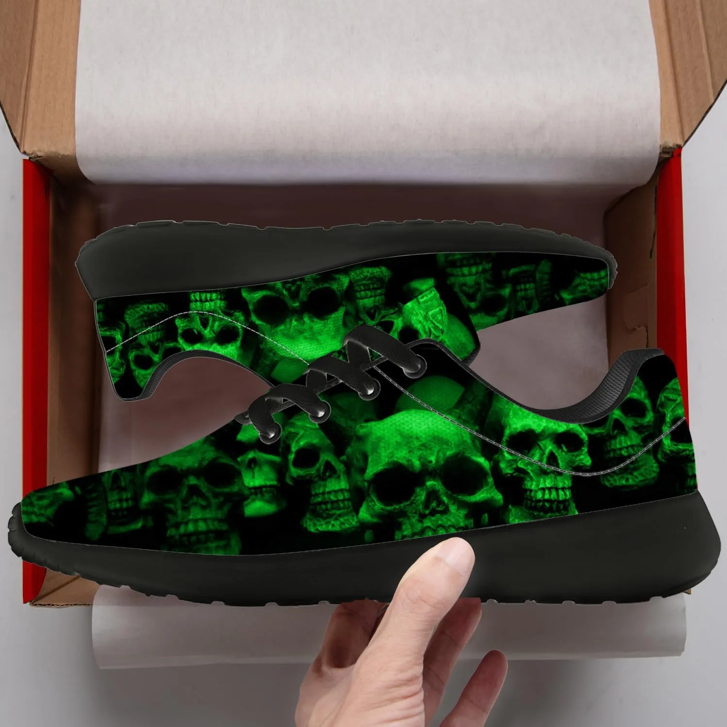 Skull Shoes for Women Men Running Shoes Lightweight Tennis Sneakers Gifts for Him Her