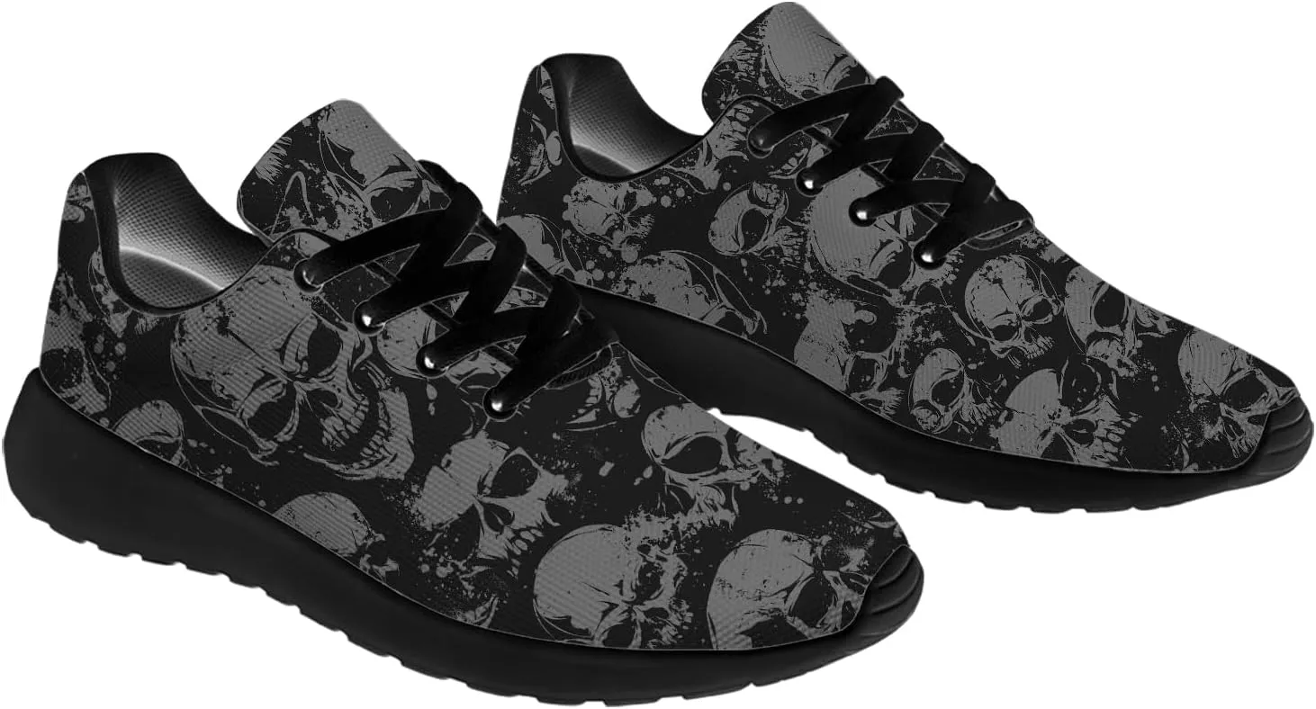 Skull Shoes for Women Men Running Shoes Lightweight Tennis Sneakers Gifts for Him Her