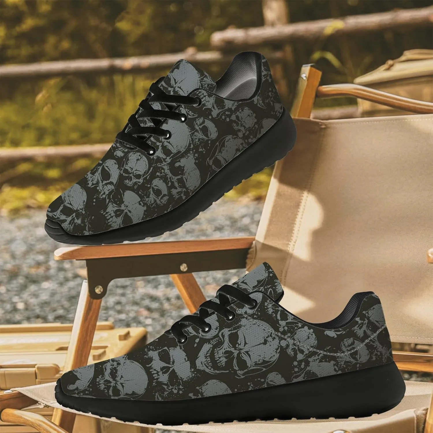 Skull Shoes for Women Men Running Shoes Lightweight Tennis Sneakers Gifts for Him Her