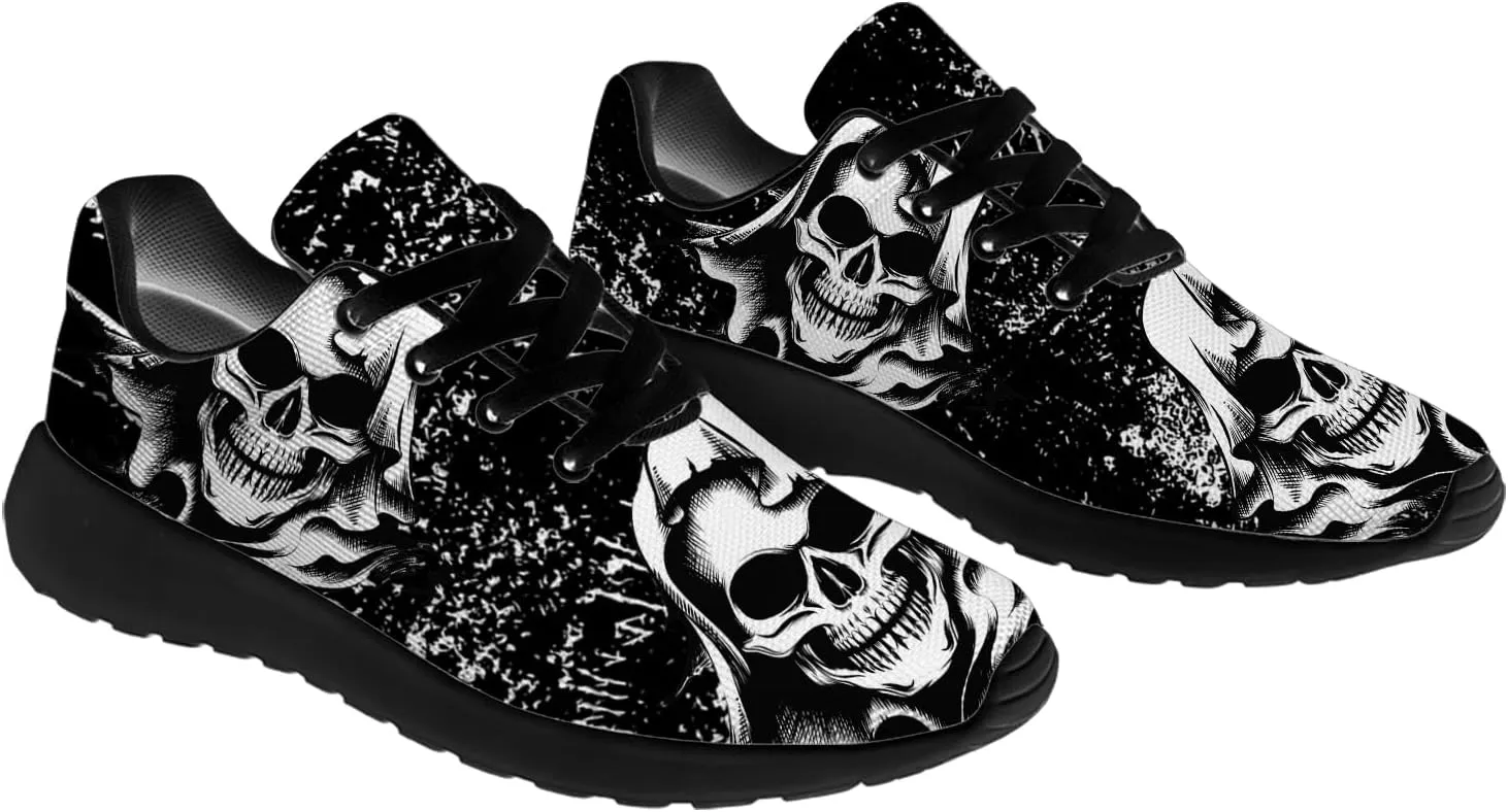 Skull Shoes for Women Men Running Shoes Lightweight Tennis Sneakers Gifts for Him Her