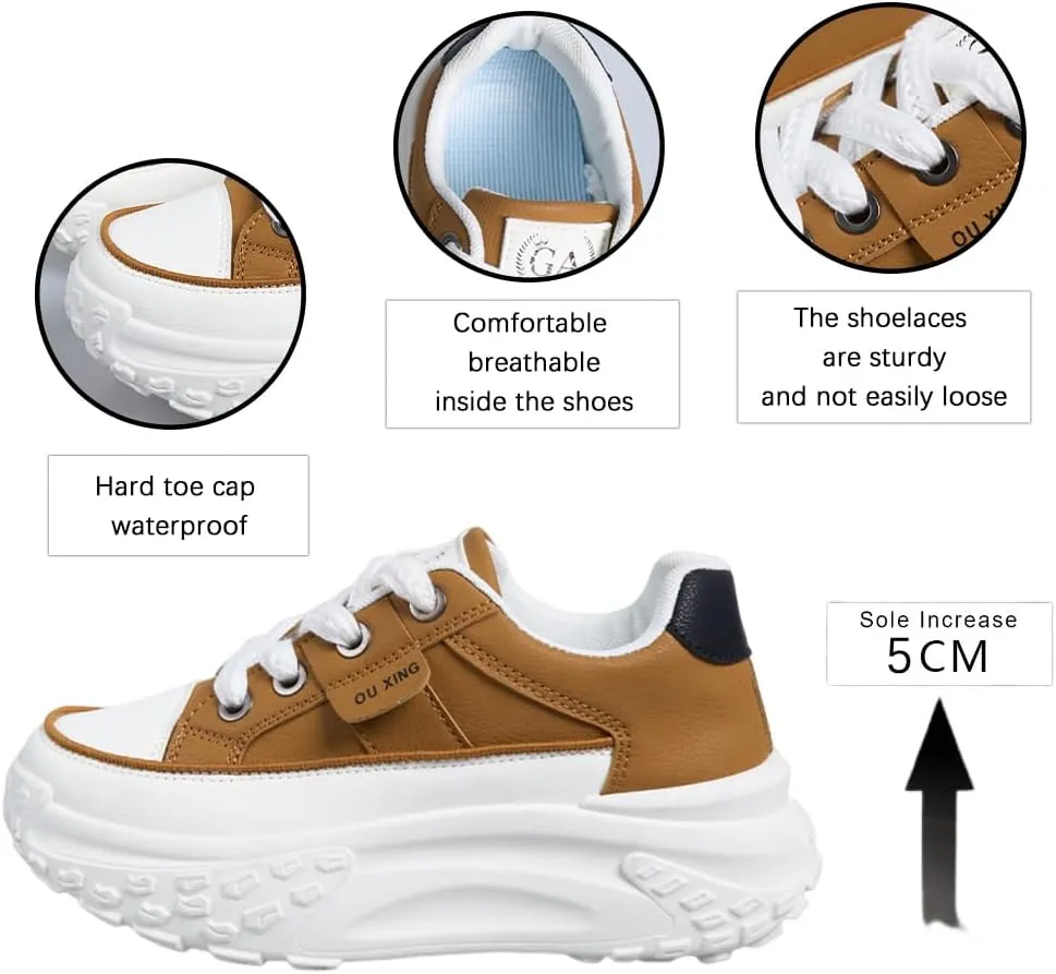 Sneakers for Women,Lace Up Thick Soled Non Slip Sports Shoes, Breathable, Stylish,Running,Shopping
