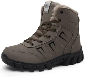 Snow Boots for Men Women Waterproof Lightweight Hiking Shoes Winter Outdoor Warm Fur Lined Trekking Boots