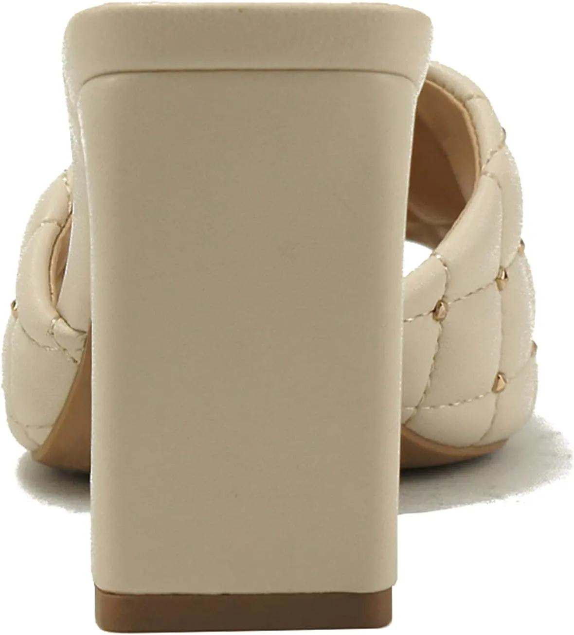 Soda JELLO ~ Women Slip On Diamond Quilted Stud Gem Jewel Fashion Flat Heel Sandal