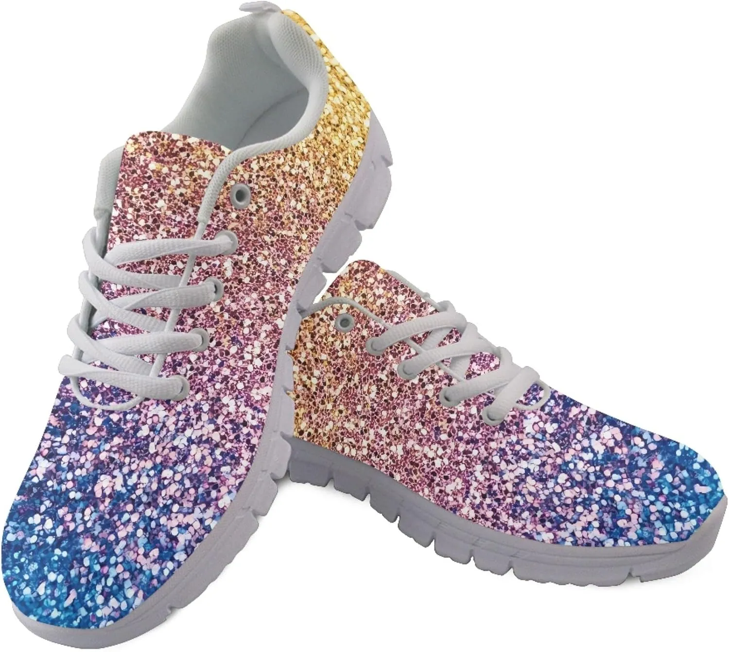 Sports Tennis Shoes for Womens Girls Running Causal Sneakers Outdoor Travel Walking Low Heel Lace up Breathable Lightweight Shoe