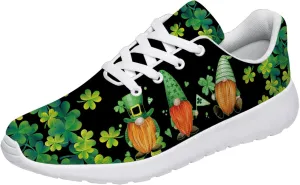 St Patricks Day Gnomes Shoes for Women Tennis Shoes Shamrocks Sneakers Irish Gifts for Women Men