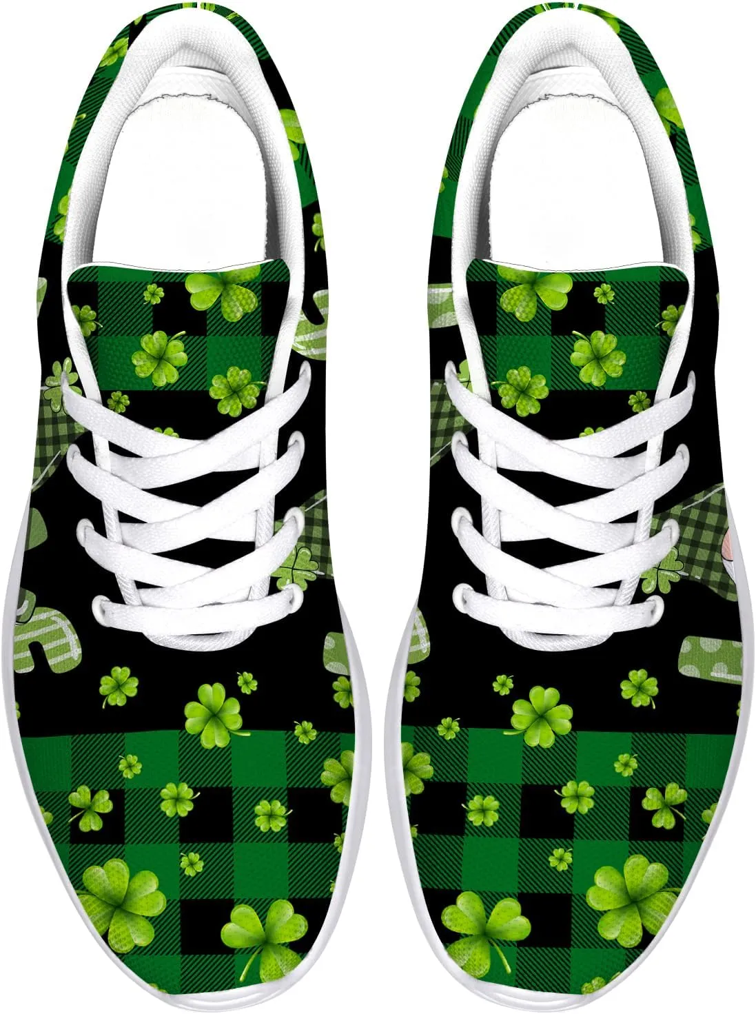 St Patricks Day Gnomes Shoes for Women Tennis Shoes Shamrocks Sneakers Irish Gifts for Women Men