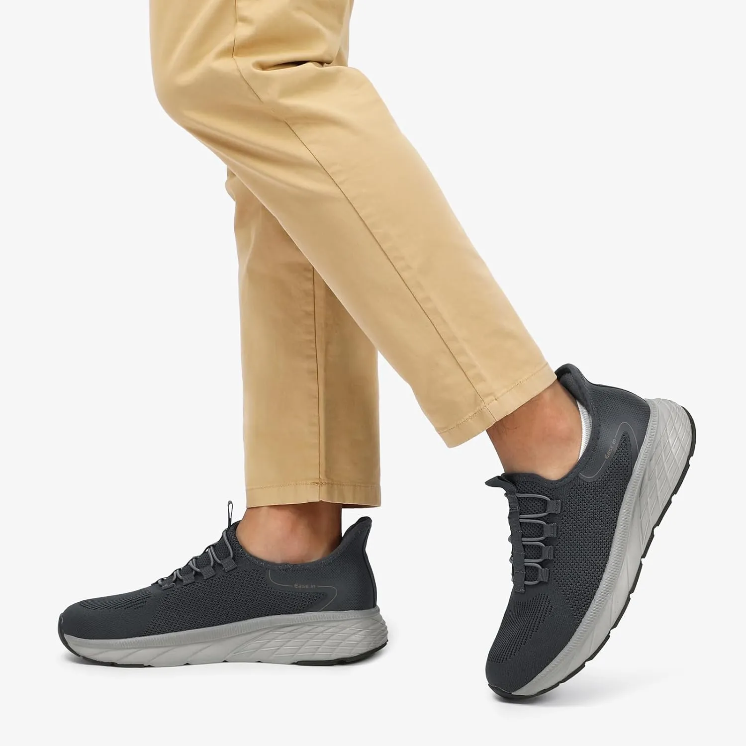 STQ Slip on Sneakers Men Comfort Walking Shoes Orthopedic Shoes for Plantar Fasciitis