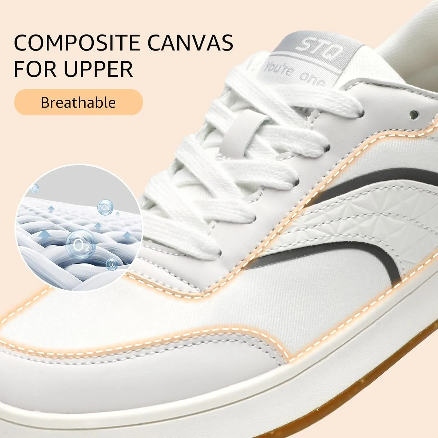 STQ Womens Skate Shoes Lace Up Fashion Walking Sneakers Non Slip Comfortable Canvas Shoes
