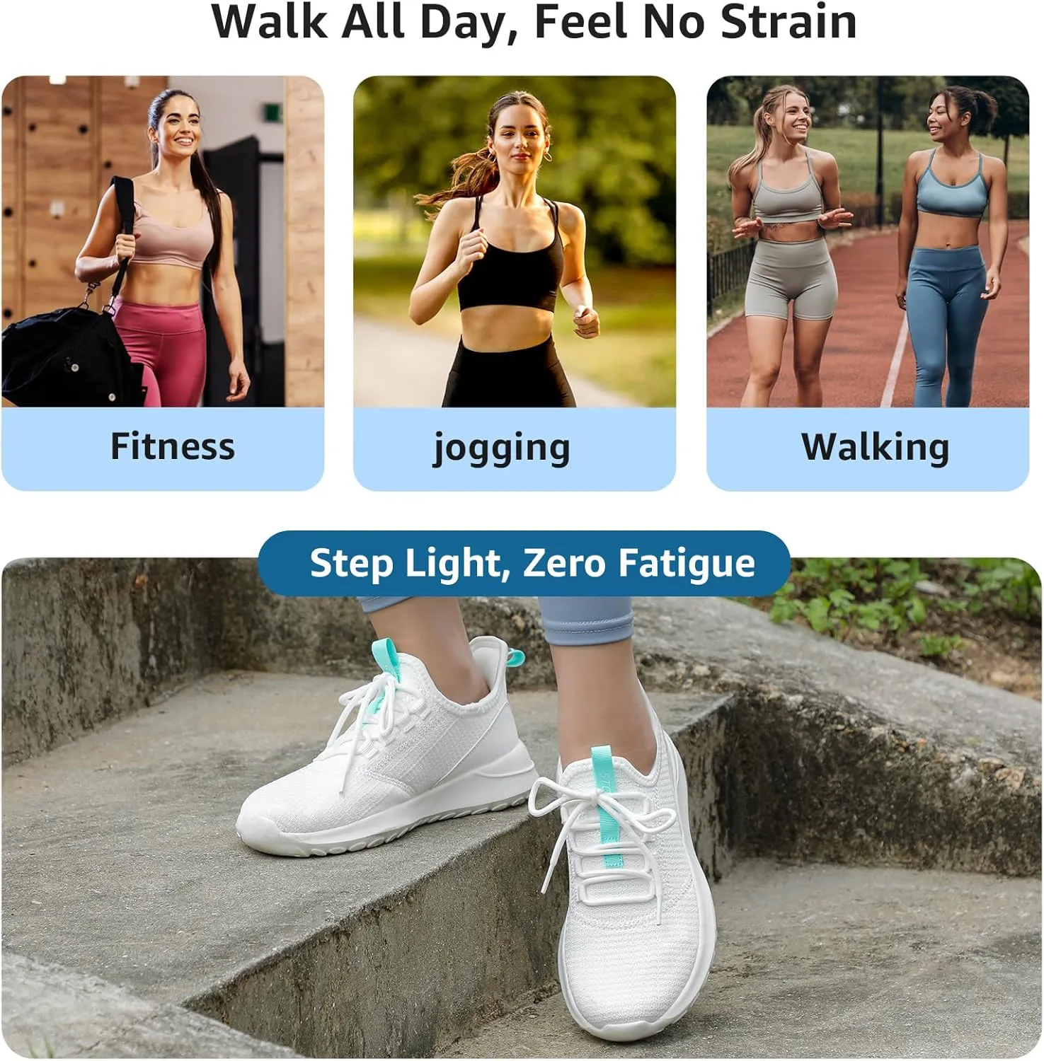 STQ Womens Slip On Sneakers Tennis Walking Orthopedic Shoes Breathable Athletic Gym Workout Cross Training Sneakers