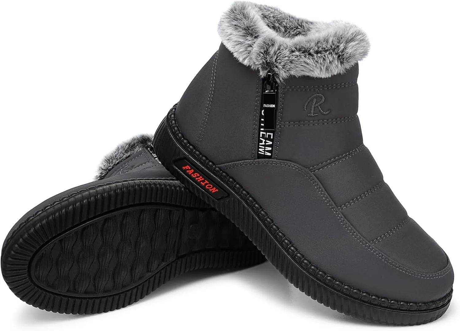 TEMOFON Womens Snow Boots Winter Warm Ankle Boots Waterproof Outdoor Fur Lined Shoes for Women