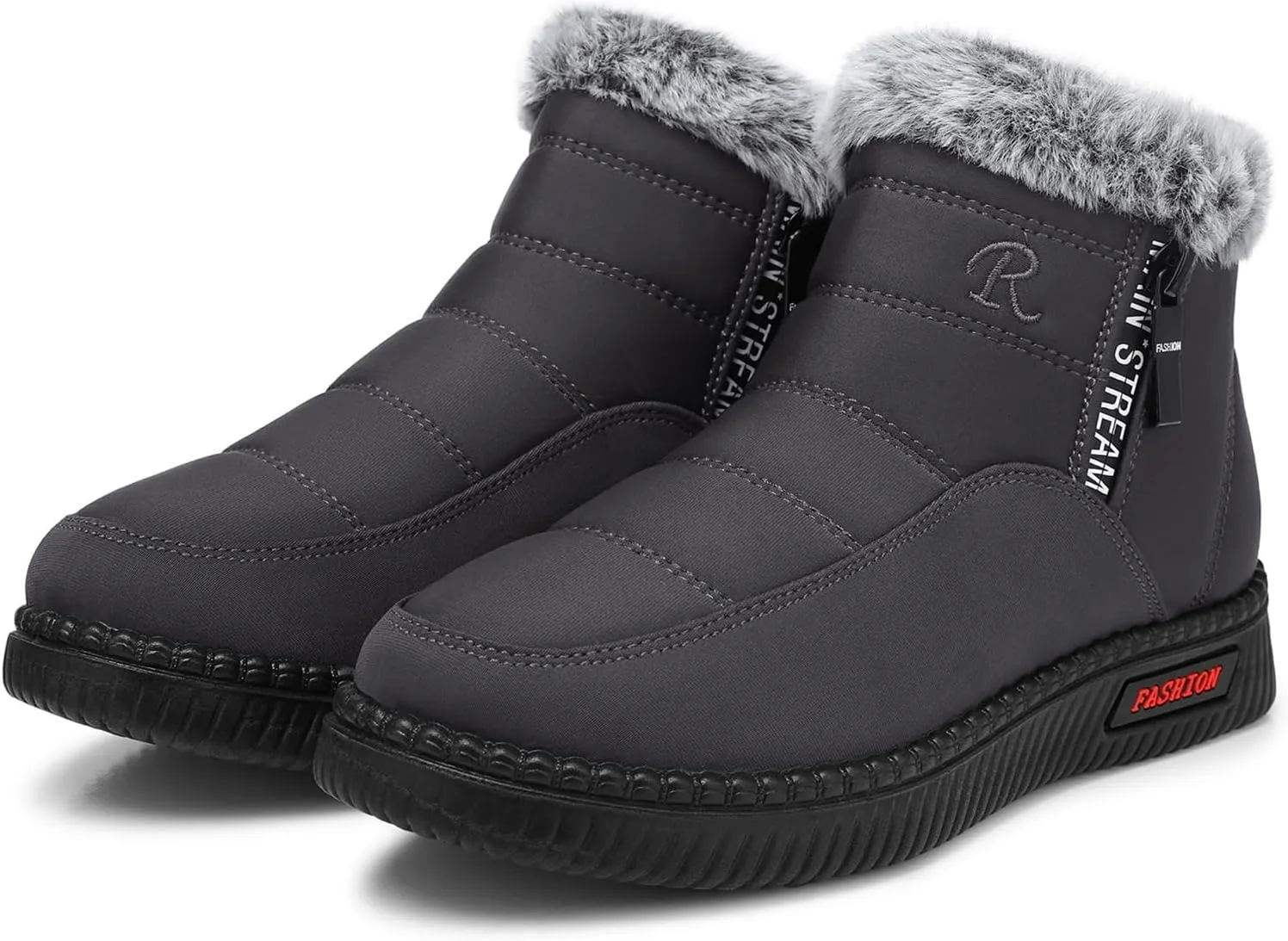 TEMOFON Womens Snow Boots Winter Warm Ankle Boots Waterproof Outdoor Fur Lined Shoes for Women