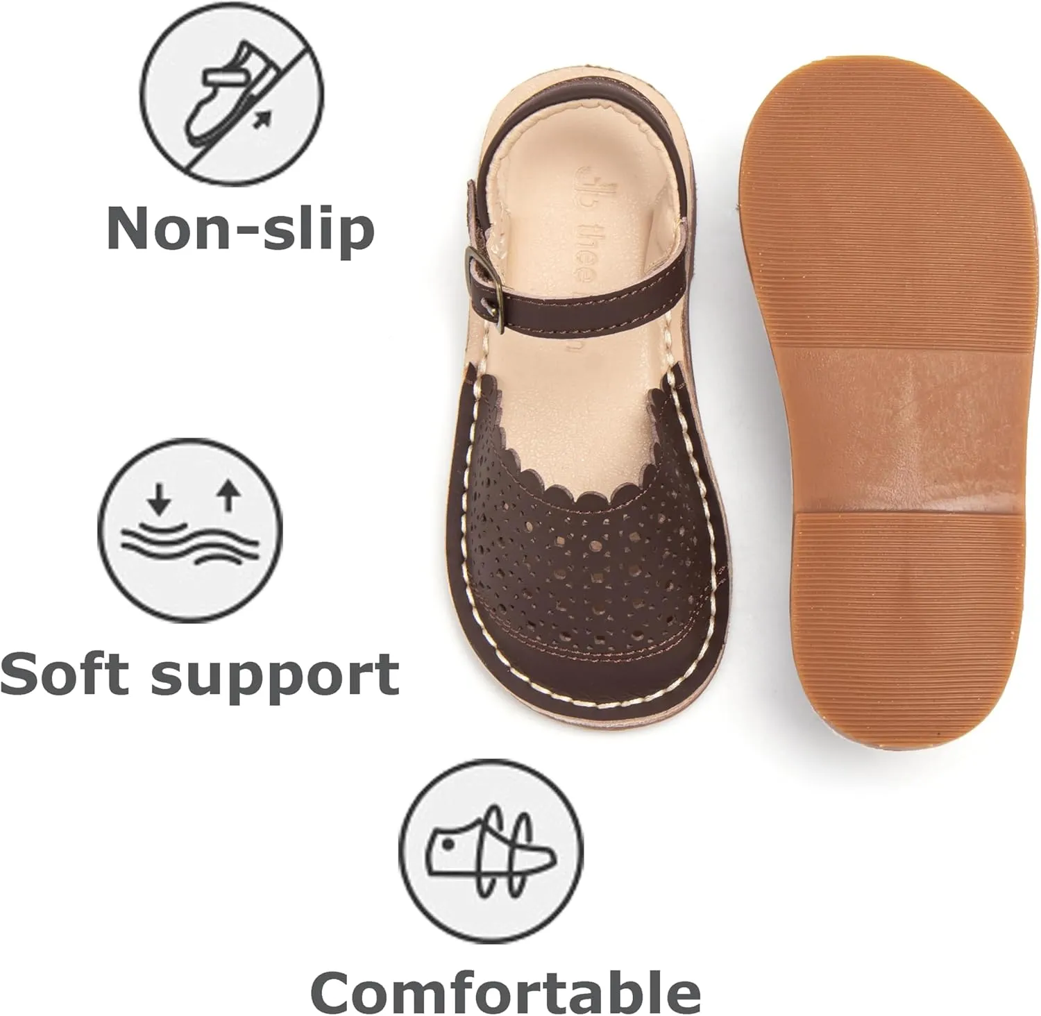 THEE BRON Girls Sandals Toddler Summer Dress Shoes