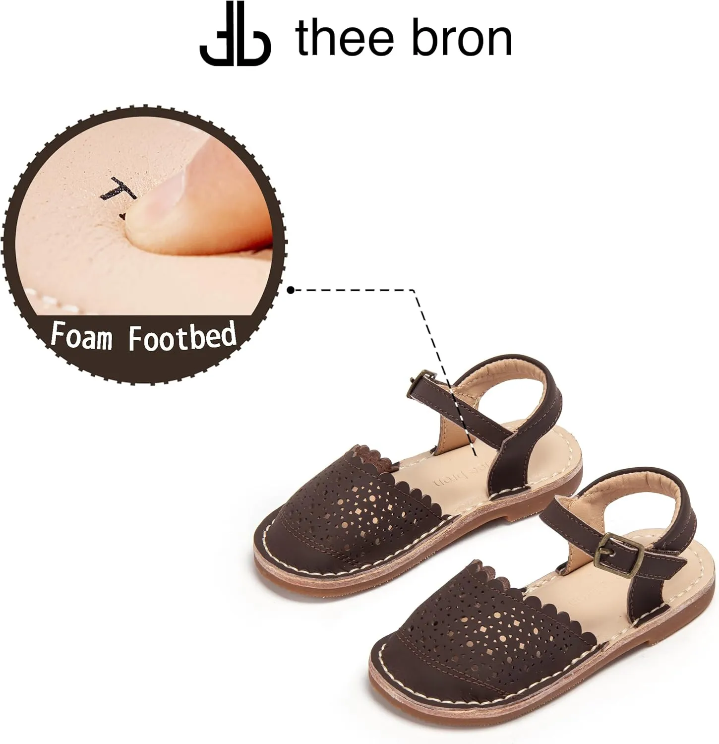 THEE BRON Girls Sandals Toddler Summer Dress Shoes