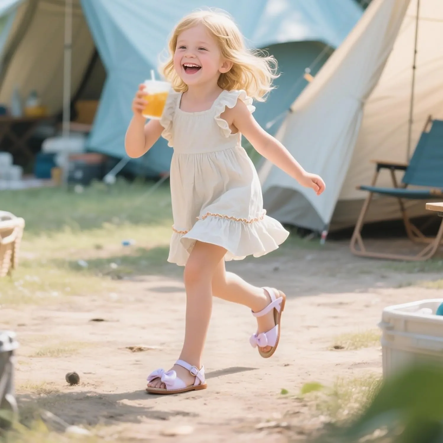 THEE BRON Toddler Girl Dress Sandals Sandalias para Nias