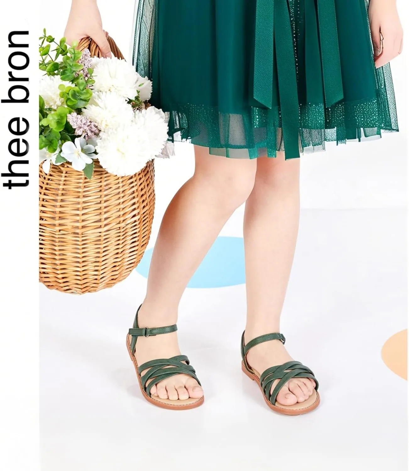 THEE BRON Toddler Girl Dress Sandals Sandalias para Nias