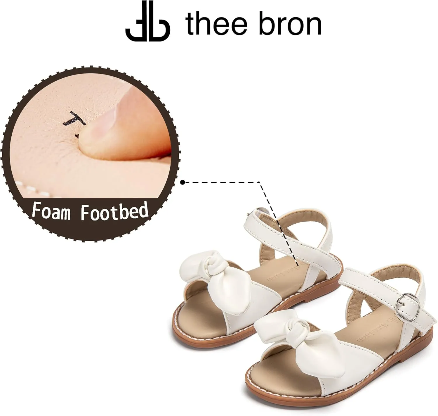 THEE BRON Toddler Girl Dress Sandals Sandalias para Nias