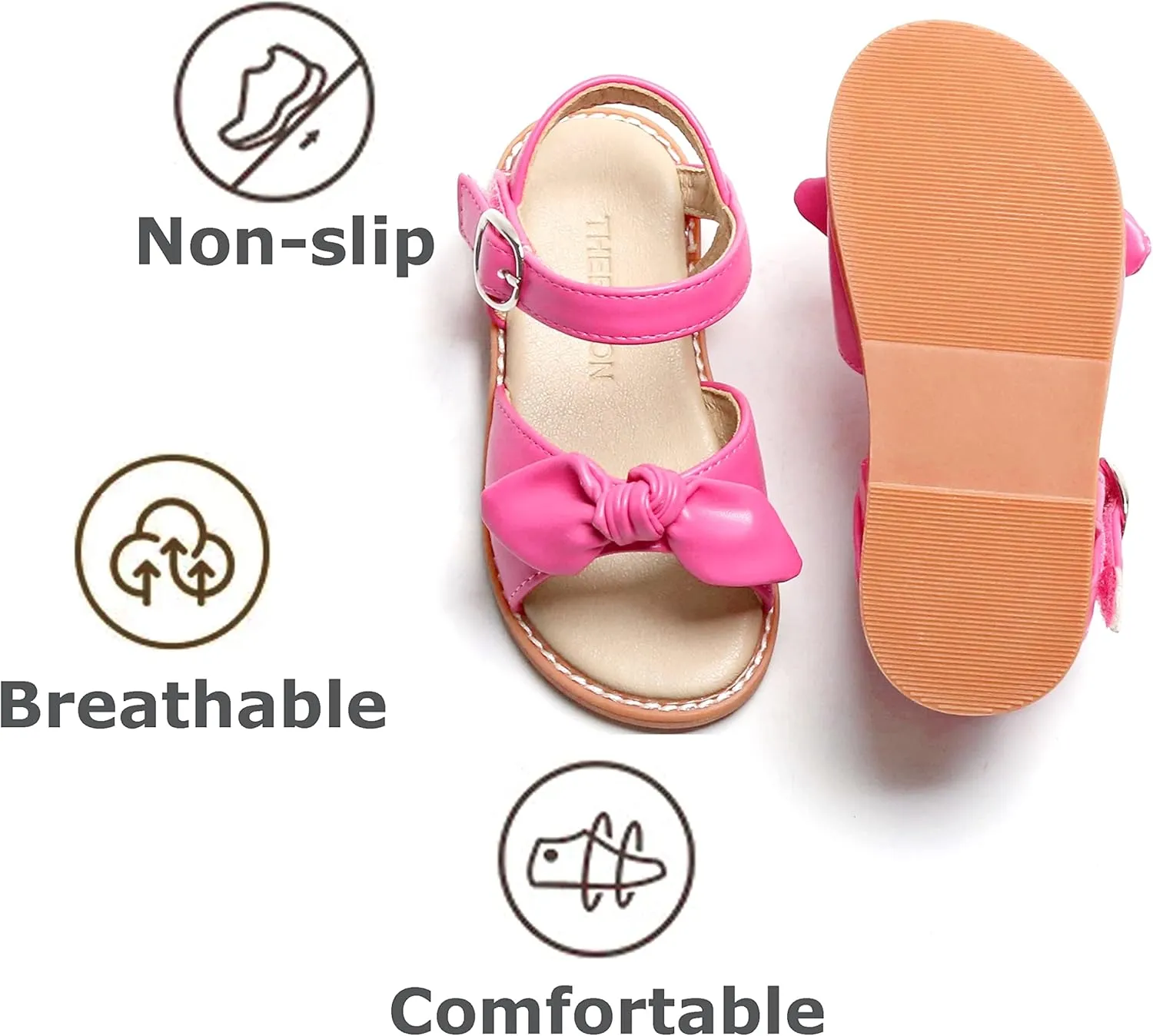 THEE BRON Toddler Girl Dress Sandals Sandalias para Nias