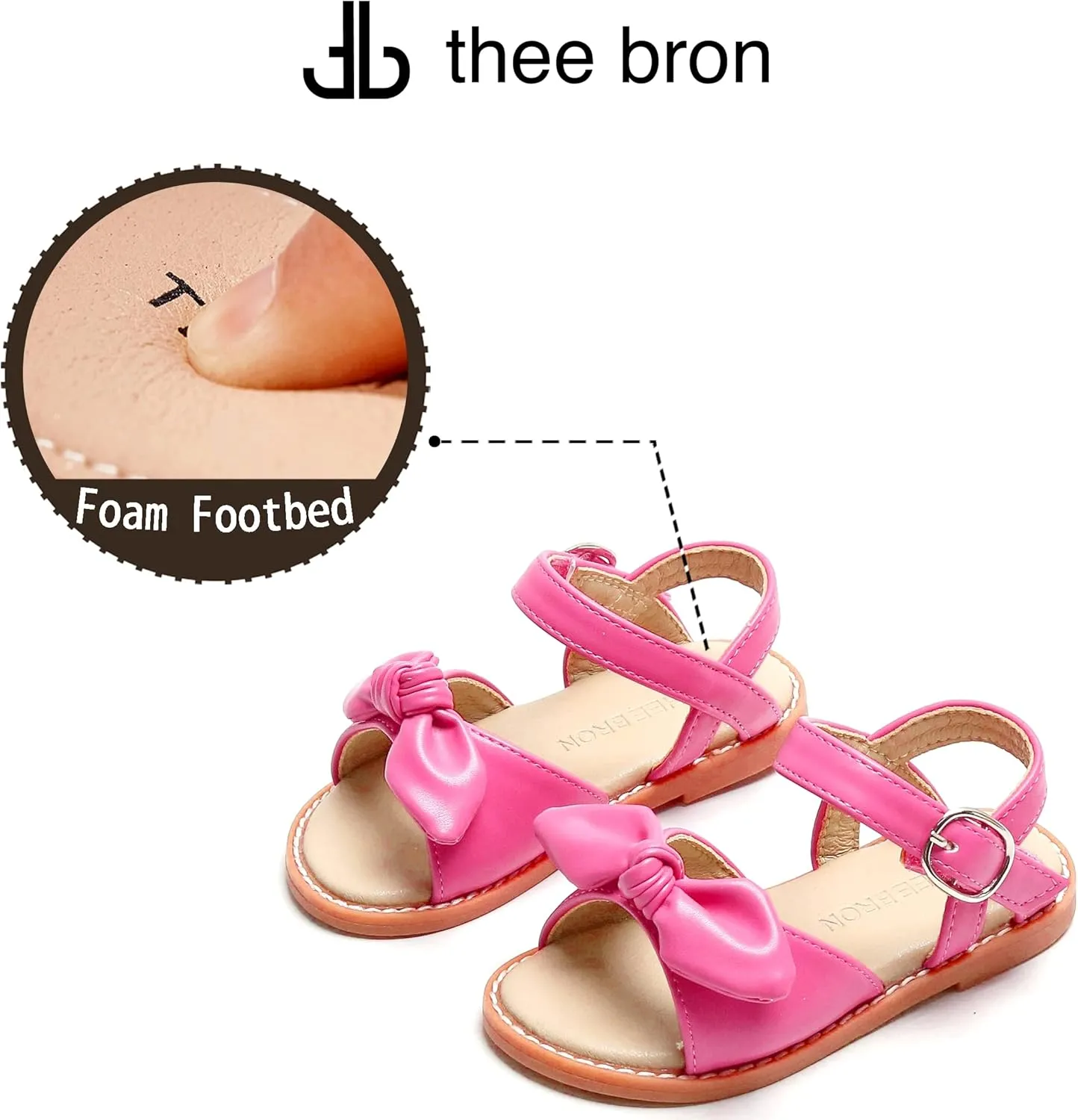 THEE BRON Toddler Girl Dress Sandals Sandalias para Nias