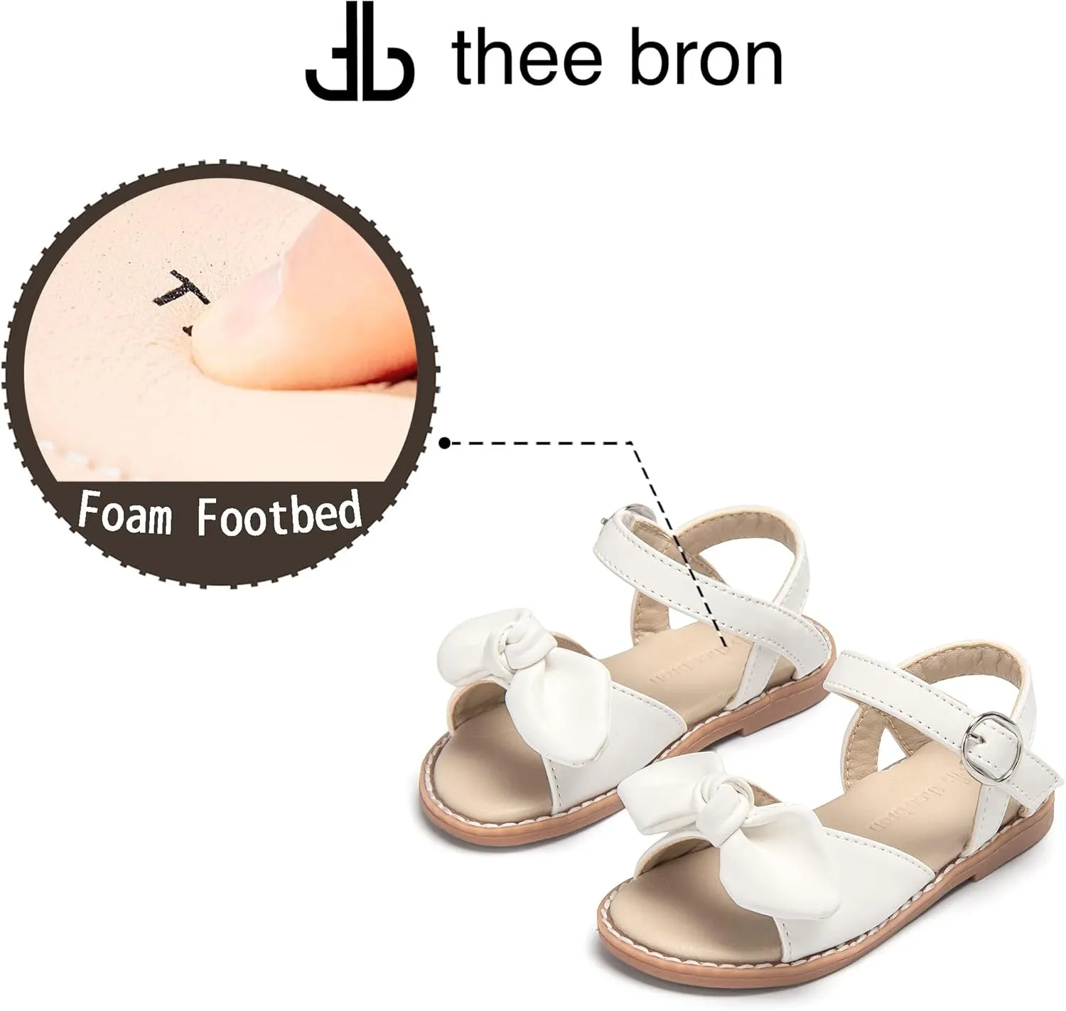 THEE BRON Toddler Girl Dress Sandals Sandalias para Nias