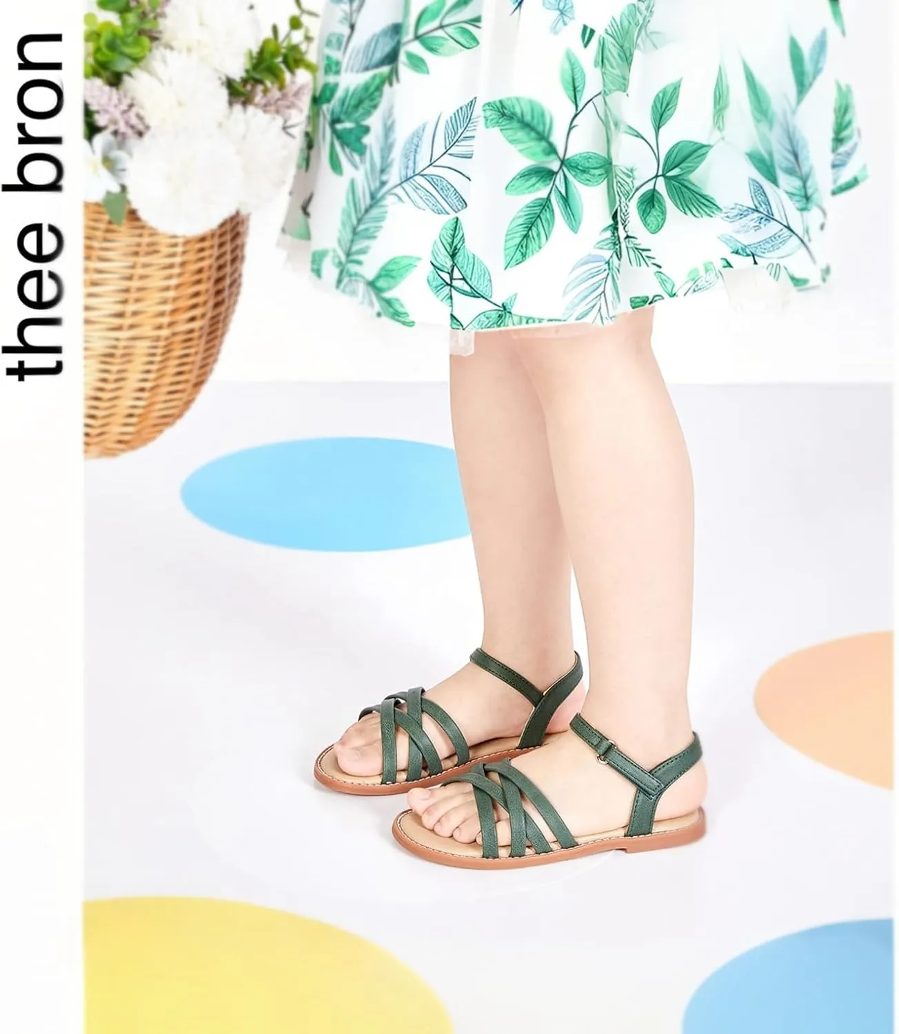 THEE BRON Toddler Girl Dress Sandals Sandalias para Nias