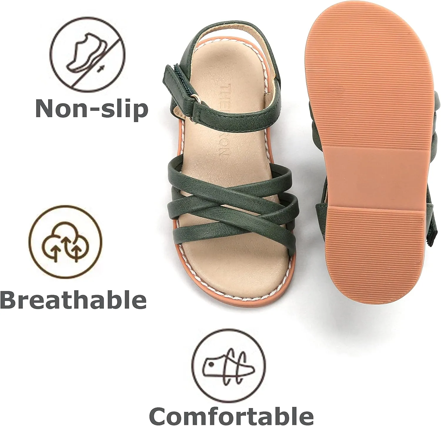 THEE BRON Toddler Girl Dress Sandals Sandalias para Nias