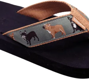 Tidewater Women's French Bulldogs Sandals
