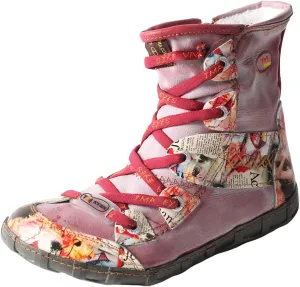 TMA EYES Women's Camo PU Leather Fashion Short Duck Boots