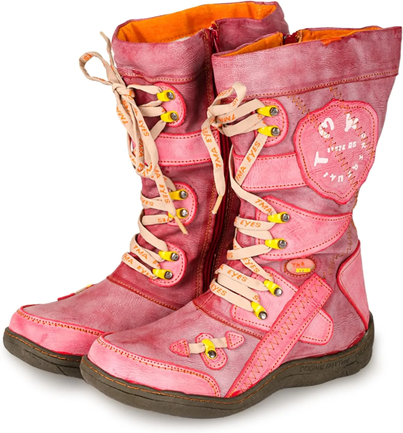 TMA EYES Women's Faux Fur-Lined Mid-calf Winter Boots