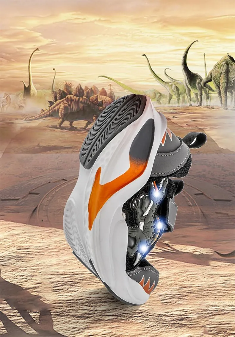 Toddler Dinosaur Shoes Flashinglight Little Kids Sneakers Boys Girls Fashion Illuminate Shoes