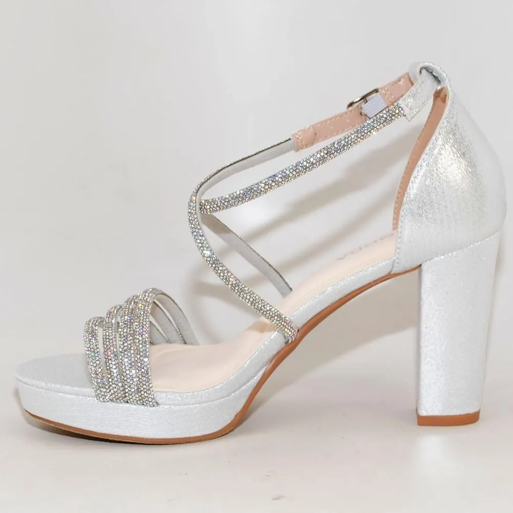 TRENDSUP Women's Hi-Chunk High Heel Pump Sandals