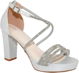 TRENDSUP Women's Hi-Chunk High Heel Pump Sandals